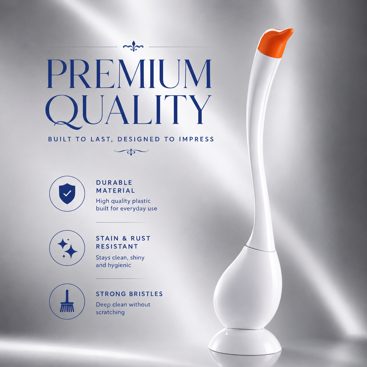 Modern Swan Toilet Brush
