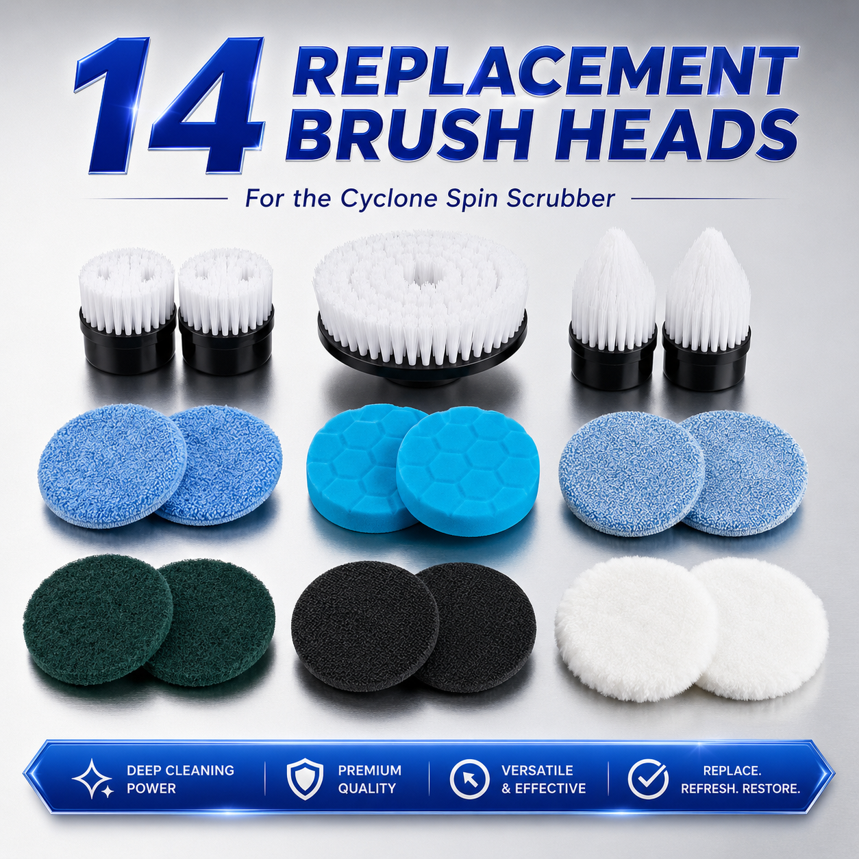 14 Replacement Brush Heads