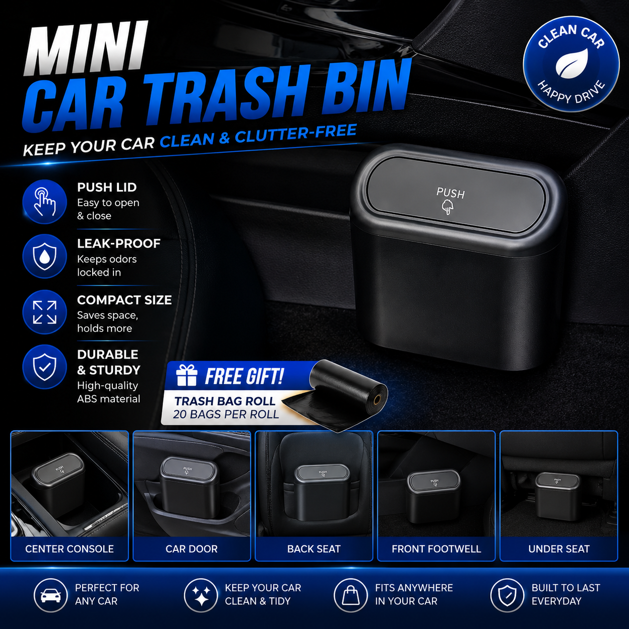 Car Trash Bin