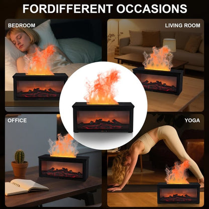 GlowHaven™ - Hologramic Fireplace Aroma Diffuser