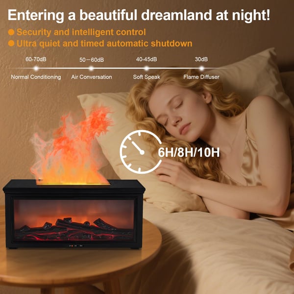GlowHaven™ - Hologramic Fireplace Aroma Diffuser