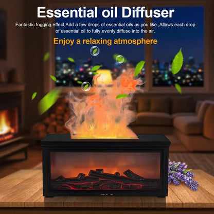 GlowHaven™ - Hologramic Fireplace Aroma Diffuser