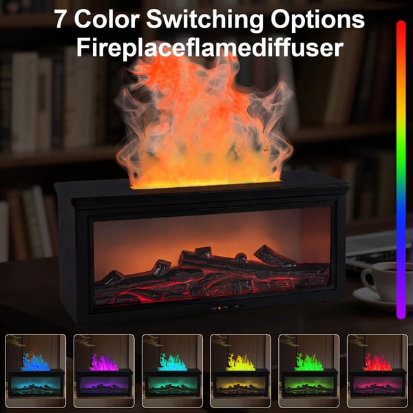 GlowHaven™ - Hologramic Fireplace Aroma Diffuser