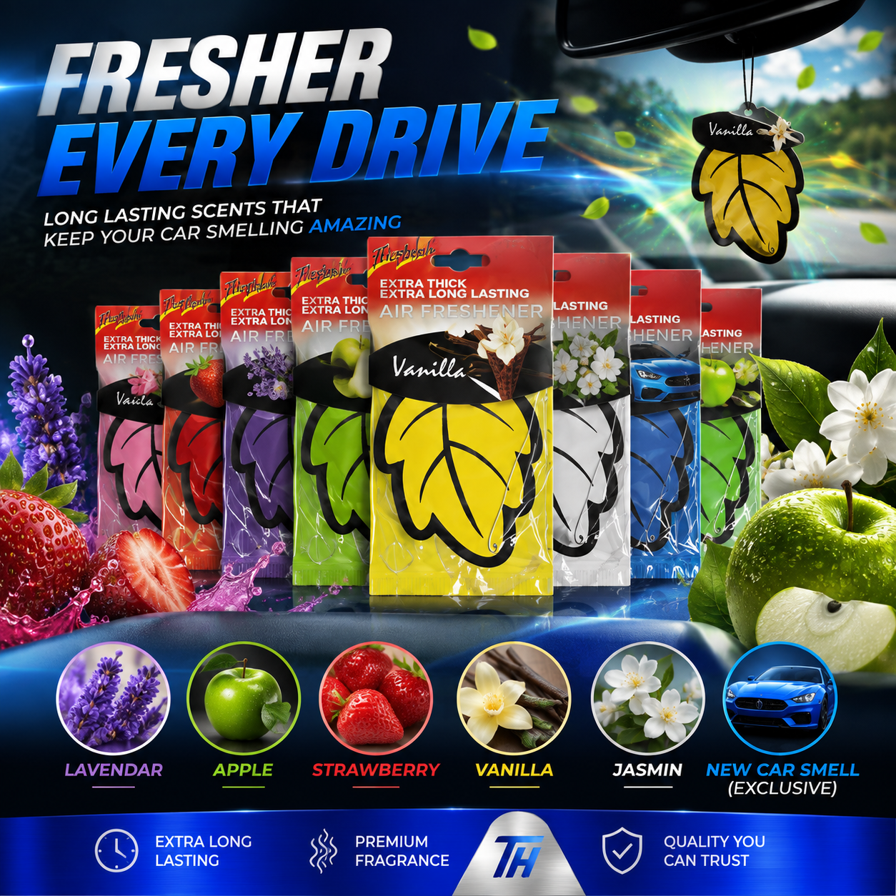 24-Pack Premium Car Air Fresheners
