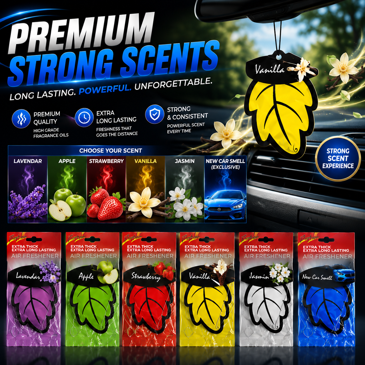 24-Pack Premium Car Air Fresheners