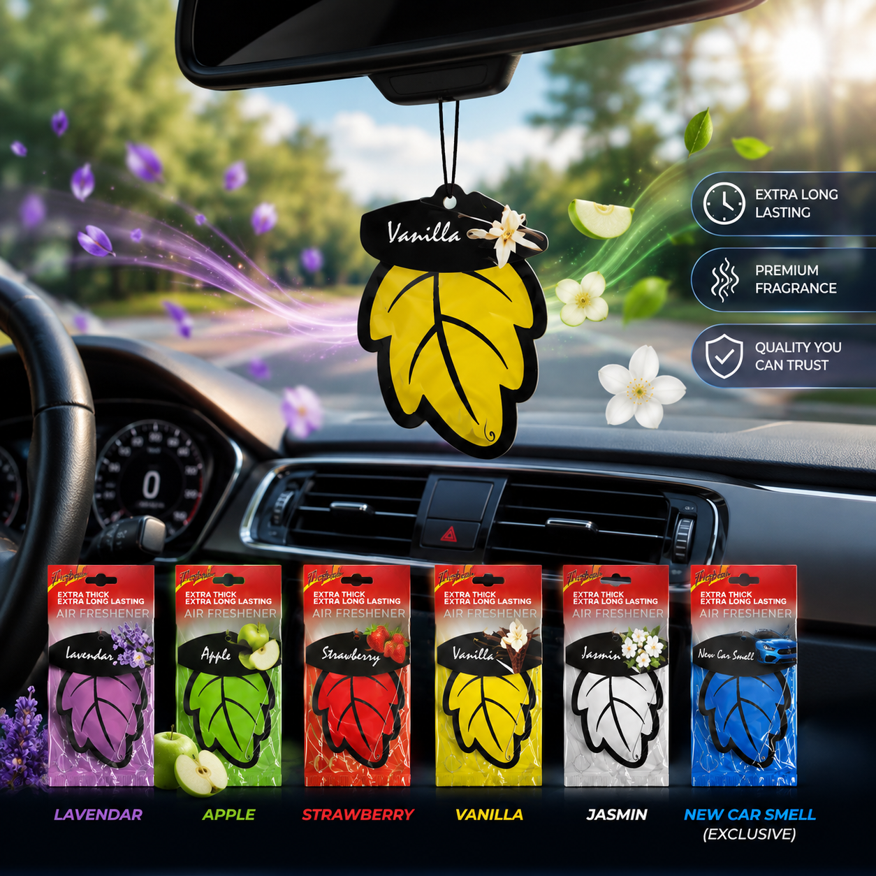 24-Pack Premium Car Air Fresheners